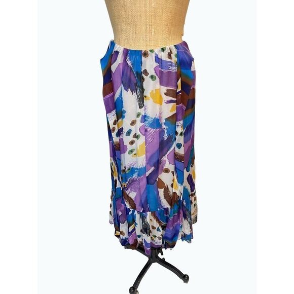 Fumblin' Foe Paris Italy London  High Low Skirt Small - Picture 1 of 6